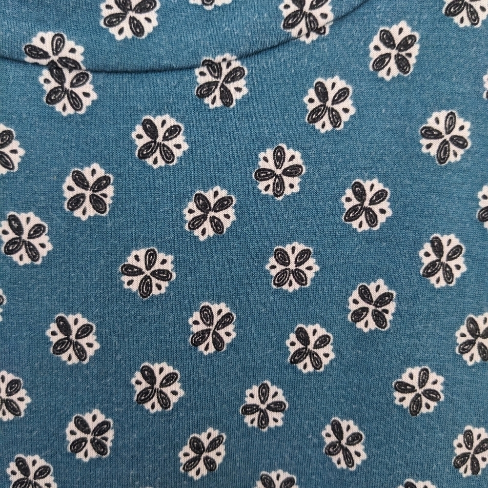 Loft XS Aqua Print Dress - Picture 5 of 9